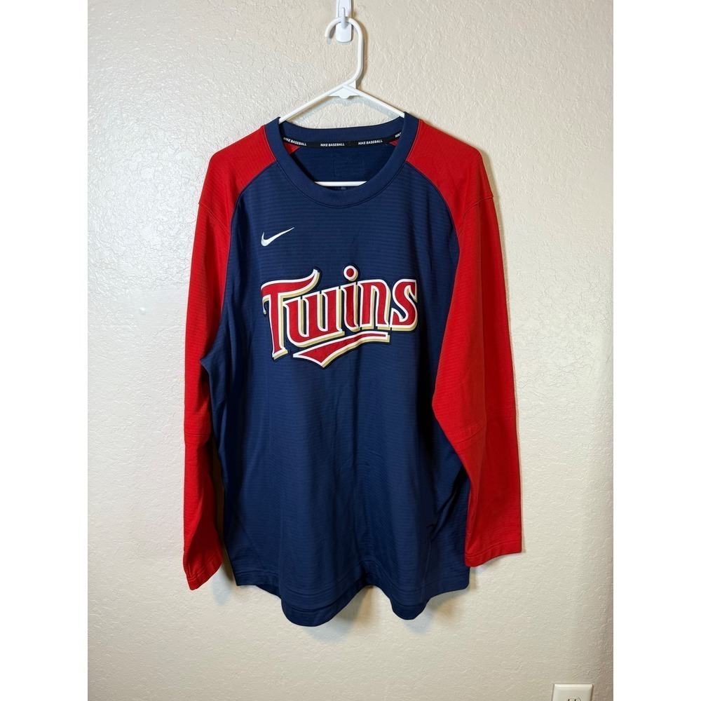 Nike Minnesota Twins MLB Baseball Long Sleeve Shirt Mens XL